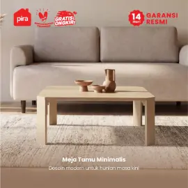 PIRA - TABE CT80 MEJA TAMU / MEJA MAKAN LIPAT LESEHAN / MEJA BELAJAR LIPAT LESEHAN warna PRO OAK - PIRA - foto 2