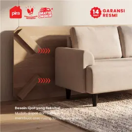 PIRA - TABE CT80 MEJA TAMU / MEJA MAKAN LIPAT LESEHAN / MEJA BELAJAR LIPAT LESEHAN warna PRO OAK - PIRA - foto 4