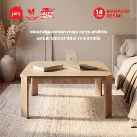 PIRA - TABE CT80 MEJA TAMU / MEJA MAKAN LIPAT LESEHAN / MEJA BELAJAR LIPAT LESEHAN warna PRO OAK - PIRA - foto 6