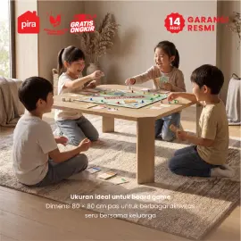 PIRA - TABE CT80 MEJA TAMU / MEJA MAKAN LIPAT LESEHAN / MEJA BELAJAR LIPAT LESEHAN warna PRO OAK - PIRA - foto 8