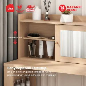 PIRA METROPOLIS -  LENIA CHDS3+3 LEMARI LACI / MEJA RIAS / LEMARI SUSUN DENGAN MEJA RIAS warna PRO OAK - WHITE - PIRA METROPOLIS - foto 5