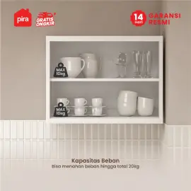 PIRA - VOSH 80S MKCWU KITCHEN SET / RAK DAPUR BESI / LEMARI DAPUR BESI / RAK DAPUR warna WHITE - PIRA - foto 5