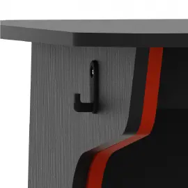 PIRA -  SONIC DK120 MEJA KOMPUTER / MEJA GAMING / MEJA KERJA / MEJA BELAJAR / MEJA KANTOR warna BLACK - RED - PIRA - foto 6
