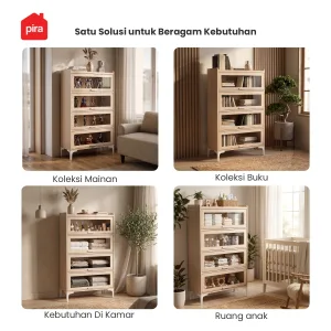 PIRA - NEGI KC80 T5 LEMARI DAPUR / RAK DAPUR / RAK DISPLAY / RAK PAJANGAN / RAK SUSUN SERBAGUNA warna PRO OAK - PIRA - foto 8