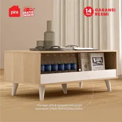 PIRA METROPOLIS -  FUJI CT80 MEJA TAMU / MEJA RUANG TAMU warna PRO OAK - WHITE - PIRA METROPOLIS - foto 3