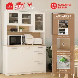 PIRA METROPOLIS - ARUNA KC120 LEMARI DAPUR / RAK DAPUR / KITCHEN SET / KABINET DAPUR warna WHITE - PRO OAK - PIRA METROPOLIS OX - foto 1