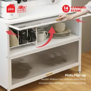 PIRA - ESSEN AVA MKC 80T5 LEMARI DAPUR / RAK DAPUR / RAK OVEN / RAK MICROWAVE / RAK PIRING / RAK DAPUR BESI warna WHITE - PIRA - foto 7