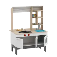 PIRA KIDS - MAGU SHOP PP PRETEND PLAY KANTIN / MARKET BOOTH / GEROBAK WARUNG MAINAN ANAK warna PRO OAK - WHITE SM - PIRA KIDS - foto 9