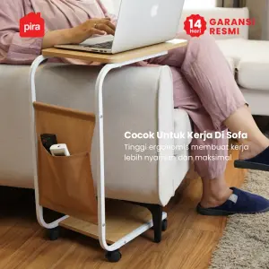 PIRA -  MOGI ET40 MEJA KOPI / MEJA SUDUT SOFA / MEJA SAMPING / MEJA KECIL warna WHITE - OAK - PIRA - foto 5