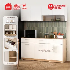 PIRA METROPOLIS OX - ARUNA SB151 BUFET / RAK DAPUR / KITCHEN SET BAWAH DAPUR / LEMARI DAPUR warna PRO OAK - WHITE - PIRA METROPOLIS OX - foto 1