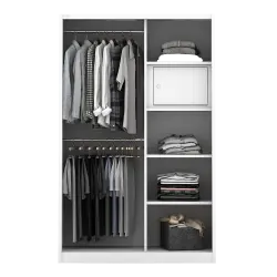 PIRA - SCHON 120A MWDSL LEMARI PAKAIAN BESI SLIDING / PINTU GESER warna WHITE - METROPOLIS - foto 11