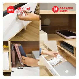 PIRA METROPOLIS -  BELATRIX TV200 MEJA TV / RAK TV warna PRO OAK - WHITE - PIRA METROPOLIS OX - foto 10
