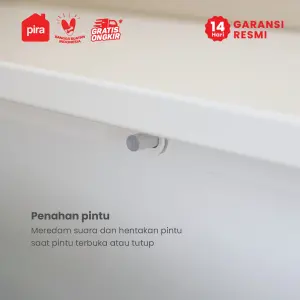 PIRA - GION AVA MSR 80T3 RAK SEPATU BESI / LEMARI SEPATU / RAK SEPATU SUSUN TERTUTUP warna WHITE - PIRA - foto 5
