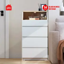 PIRA - LINUS CHS460 LEMARI LACI / LEMARI SUSUN / DRAWER warna WHITE - PRO OAK - PIRA - foto 3