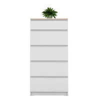 PIRA - LINUS CH5 LEMARI LACI warna WHITE SM - PRO OAK - PIRA - foto 4