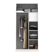 PIRA - CATTA 90 MWDSL LEMARI PAKAIAN BESI SLIDING / PINTU GESER warna LIGHT MARBLE - PIRA - foto 7