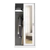 PIRA - CATTA 90 MWDSL LEMARI PAKAIAN BESI SLIDING / PINTU GESER warna LIGHT MARBLE - PIRA - foto 4