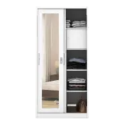 PIRA - CATTA 90 MWDSL LEMARI PAKAIAN BESI SLIDING / PINTU GESER warna LIGHT MARBLE - PIRA - foto 5