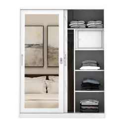 PIRA - CATTA 150 MWDSL  LEMARI PAKAIAN BESI SLIDING / PINTU GESER warna WHITE - PIRA - foto 6