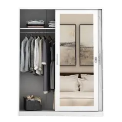 PIRA - CATTA 150 MWDSL  LEMARI PAKAIAN BESI SLIDING / PINTU GESER warna WHITE - PIRA - foto 7