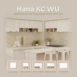 PIRA METROPOLIS OX -  HANA KC WU90 RB RAK DAPUR / RAK GANTUNG DAPUR / KITCHEN SET ATAS 3 PINTU DENGAN RAK BUMBU warna WHITE - PRO OAK - PIRA METROPOLIS - foto 3