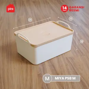 PIRA - MIYA PSB KOTAK PENYIMPANAN / BOX PENYIMPANAN BARANG / BOX PLASTIK / KOTAK PLASTIK / CONTAINER BOX PLASTIK warna WHITE - CREAM - PIRA - foto 1
