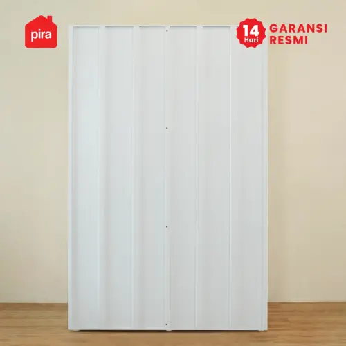 PIRA - SCHON AVA 120 MWDSL LEMARI PAKAIAN BESI SLIDING / PINTU GESER warna WHITE - PIRA - foto 5