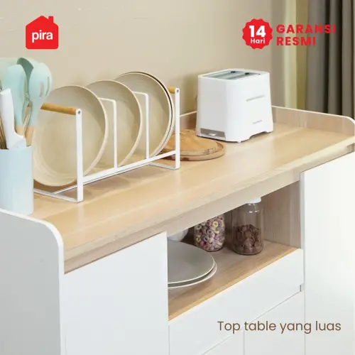 PIRA METROPOLIS OX -  HIRO SB121 BUFET / LEMARI DAPUR / KABINET DAPUR / MEJA TV / SIDEBOARD / RAK SERBAGUNA warna WHITE - PRO OAK - PIRA METROPOLIS OX - foto 9