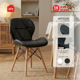 PIRA - GRETA A DC KURSI MAKAN / KURSI CAFE / KURSI MINIMALIS warna BLACK - PIRA - foto 1