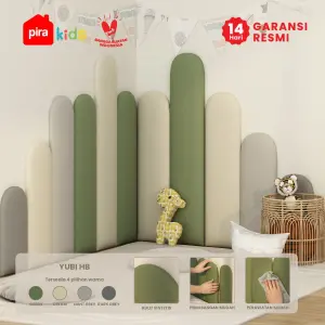 PIRA KIDS - YUBI HB20X40 HEADBOARD KASUR / WALL PANEL 3D / WALLPAPER FOAM 3D / SANDARAN BERMAIN ANAK 1 PCS warna DARK GREY - PIRA KIDS - foto 2