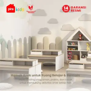 PIRA KIDS - YUBI HB20X40 HEADBOARD KASUR / WALL PANEL 3D / WALLPAPER FOAM 3D / SANDARAN BERMAIN ANAK 1 PCS warna DARK GREY - PIRA KIDS - foto 4