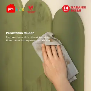 PIRA KIDS - YUBI HB20X40 HEADBOARD KASUR / WALL PANEL 3D / WALLPAPER FOAM 3D / SANDARAN BERMAIN ANAK 1 PCS warna DARK GREY - PIRA KIDS - foto 7