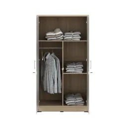 PIRA METROPOLIS - ALBA 2PM LT LEMARI PAKAIAN MEDIUM 2 PINTU warna SONOMA OAK - WHITE - WHITE - METROPOLIS - foto 7