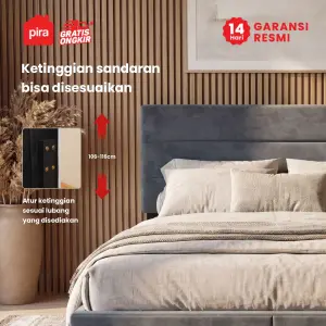 PIRA - PALMA BD180 PLATFORM BED / DIPAN / DIPAN TEMPAT TIDUR / RANJANG KASUR / DIPAN DENGAN LACI PENYIMPANAN warna GREY - PIRA - foto 5
