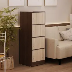 PIRA METROPOLIS - ALBA RSG 4 TS RAK SERBAGUNA / LEMARI SUSUN warna AMERICAN WALNUT - SONOMA OAK - METROPOLIS - foto 2