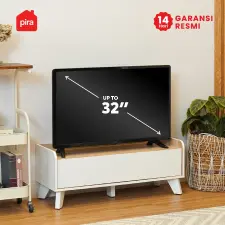 PIRA METROPOLIS OX -  SOJA TV81 S MEJA TV / RAK TV warna WHITE - PRO OAK - PIRA METROPOLIS OX - foto 2