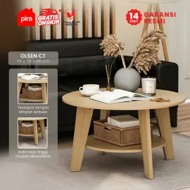 PIRA - OLSEN CT MEJA TAMU KAYU TERANG warna PRO OAK - PIRA - foto 1