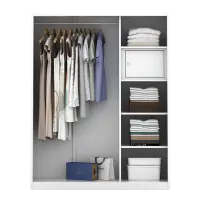 PIRA - KELSEY 150A MWDSL LEMARI PAKAIAN BESI SLIDING / PINTU GESER warna WHITE - PIRA - foto 6