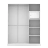 PIRA - KELSEY 150A MWDSL LEMARI PAKAIAN BESI SLIDING / PINTU GESER warna WHITE - PIRA - foto 7