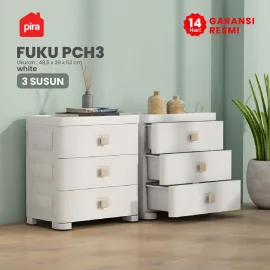 PIRA METROPOLIS - FUKU PCH3 LEMARI LACI / LACI PLASTIK / LEMARI SUSUN PLASTIK / LEMARI BAYI / LEMARI PAKAIAN ANAK warna WHITE - PIRA METROPOLIS - foto 1