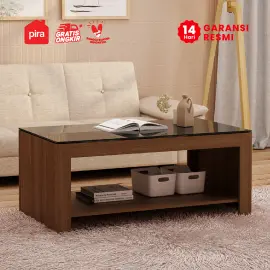 PIRA BAVARIAN - LUBLIN CT110N MEJA TAMU/ MEJA KOPI/END TABLE warna BROWN WALNUT - BAVARIAN - foto 1