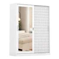 PIRA - KELSEY 150A MWDSL LEMARI PAKAIAN BESI SLIDING / PINTU GESER warna WHITE - PIRA - foto 1