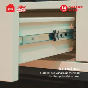 PIRA - PARIS MTV120 MEJA TV / RAK TV BESI warna CREAM - BLACK - PIRA - foto 6