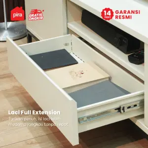 PIRA - PARIS MTV120 MEJA TV / RAK TV BESI warna CREAM - BLACK - PIRA - foto 8