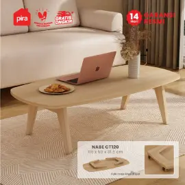 PIRA - NABE CT120 MEJA TAMU / MEJA MAKAN LIPAT LESEHAN / MEJA BELAJAR LIPAT LESEHAN warna PRO OAK - PIRA - foto 1
