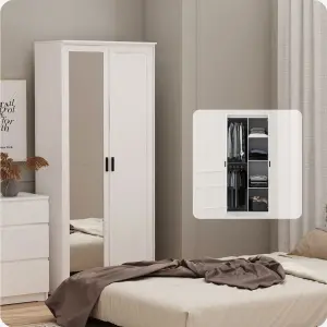 PIRA METROPOLIS - YORK 2P LEMARI PAKAIAN 2 PINTU warna WHITE - PIRA METROPOLIS - foto 3