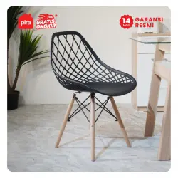 PIRA - ESME DC KURSI TERAS / KURSI CAFE / KURSI MAKAN / KURSI PLASTIK warna BLACK - PIRA - foto 4