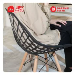 PIRA - ESME DC KURSI TERAS / KURSI CAFE / KURSI MAKAN / KURSI PLASTIK warna BLACK - PIRA - foto 5