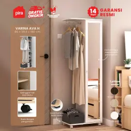 PIRA - VARINA AVA H LEMARI PAKAIAN / GANTUNGAN BAJU warna WHITE - PIRA - foto 1