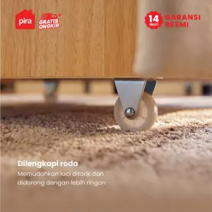 PIRA - PALMA BD200 PLATFORM BED / DIPAN / DIPAN TEMPAT TIDUR / RANJANG KASUR / DIPAN DENGAN LACI PENYIMPANAN warna CREAM - PIRA - foto 10